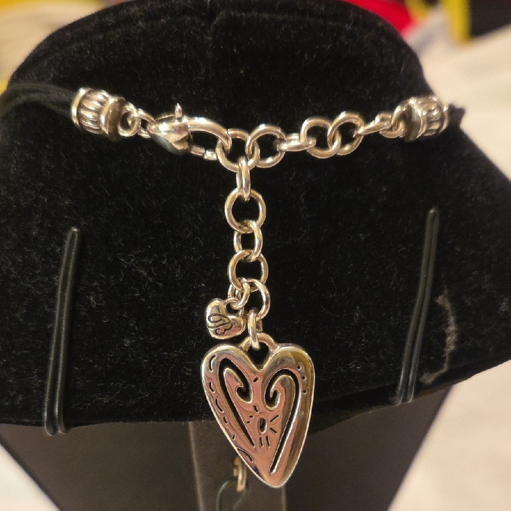 Brighton Black and Silver 3 Heart Necklace Set & Matching Earrings - Picture 3 of 8